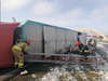 Wypadek ciężarówki na A1. 150 świń zablokowało drogę
